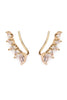 TEARDROP CUBIC ZIRCONIA CRAWLER EARRINGS