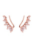 TEARDROP CUBIC ZIRCONIA CRAWLER EARRINGS