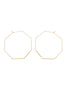 OCTAGON SHAPE BRASS EARRINGS