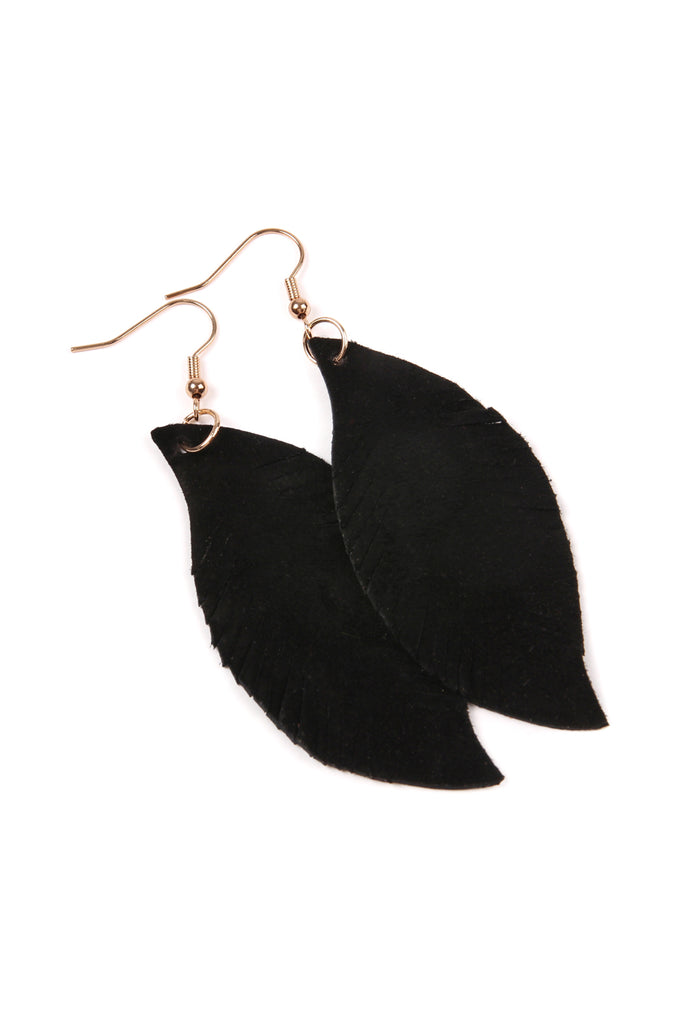 FRINGE SUEDE LEATHER EARRINGS