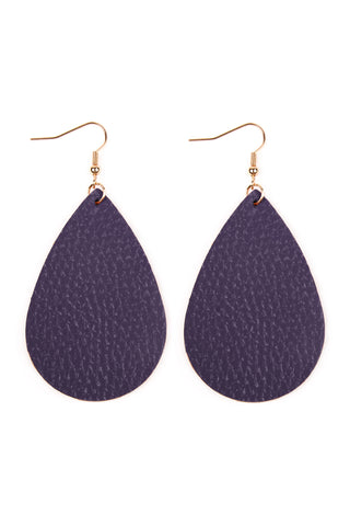 HEART SPORTS ACCENT LEATHER EARRINGS