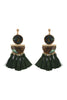 DANGLING RESIN WITH TASSEL EARRINGS