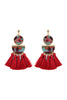 DANGLING RESIN WITH TASSEL EARRINGS