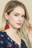 DANGLING RESIN WITH TASSEL EARRINGS