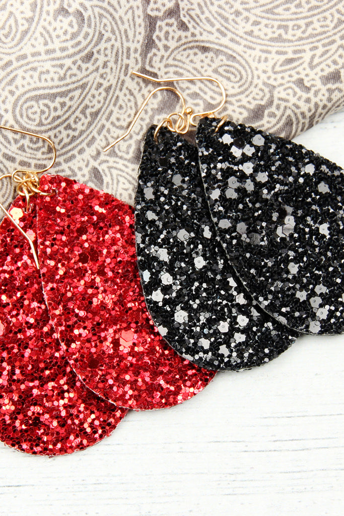 SEQUIN TEARDROP EARRINGS