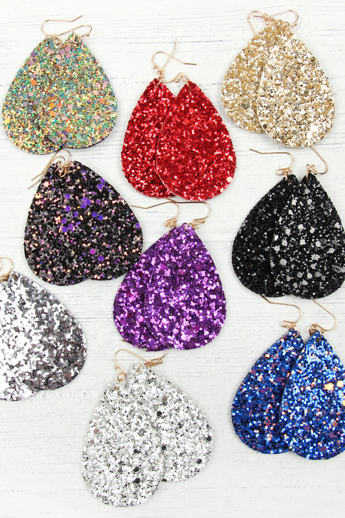 SEQUIN TEARDROP EARRINGS