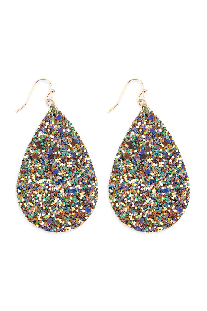 SEQUIN TEARDROP EARRINGS