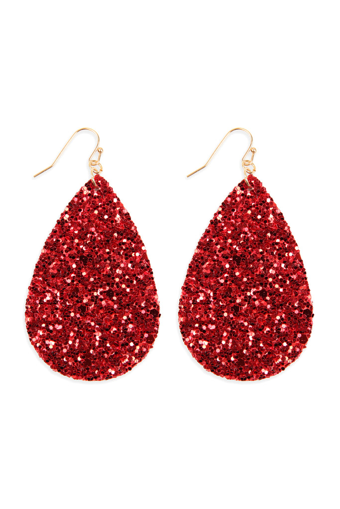 SEQUIN TEARDROP EARRINGS