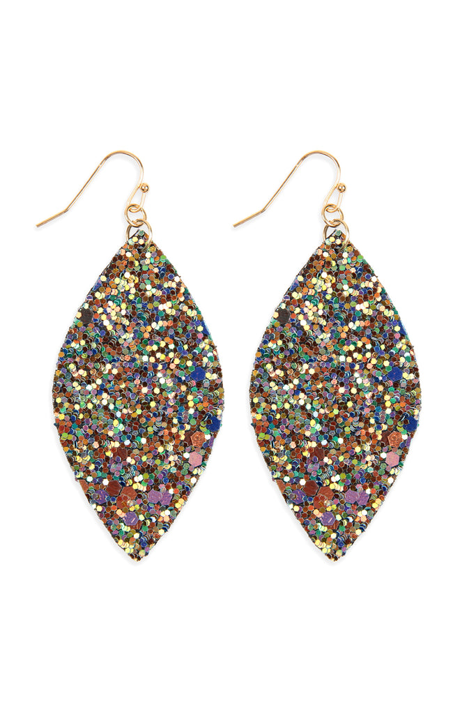 SEQUIN MARQUISE DROP EARRINGS