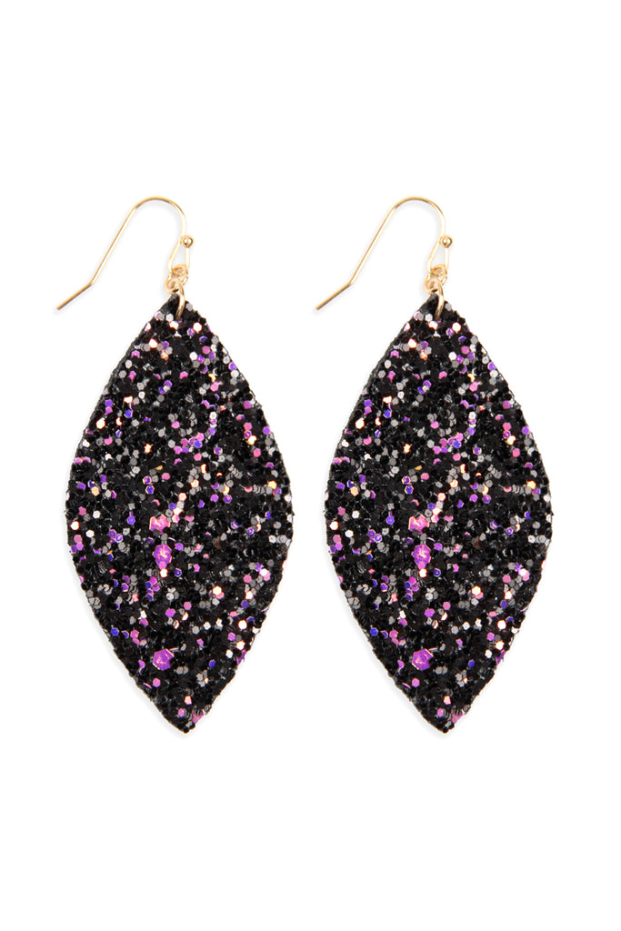 SEQUIN MARQUISE DROP EARRINGS