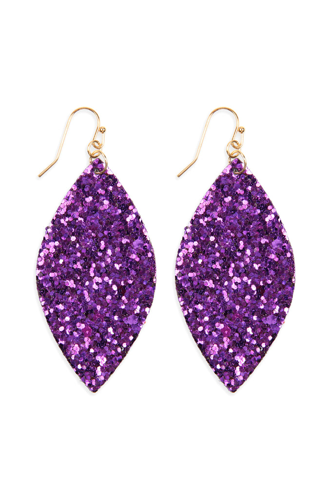 SEQUIN MARQUISE DROP EARRINGS