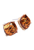 HDE2565 - FACETED GLITTER CUSHION ACRYLIC POST EARRINGS