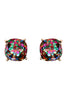 HDE2565 - FACETED GLITTER CUSHION ACRYLIC POST EARRINGS