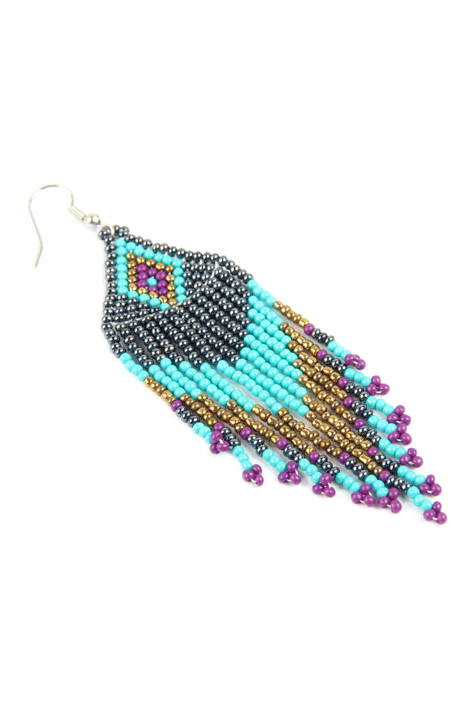 Seed Beads Dangle Earrings