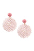 HDE2596 - SWIRL PATTERN RONDELLE DROP EARRINGS