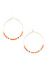 SEED BEADED HOOP EARRINGS