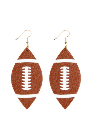 SIMPLE FOOTBALL MATTE EARRINGS