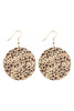 LEOPARD SPORTS BALL LEATHER EARRINGS