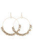 BEADED HOOP DANGLE EARRINGS