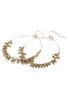 BEADED HOOP DANGLE EARRINGS
