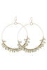BEADED HOOP DANGLE EARRINGS