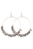 BEADED HOOP DANGLE EARRINGS