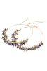 BEADED HOOP DANGLE EARRINGS