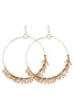 BEADED HOOP DANGLE EARRINGS