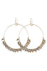 BEADED HOOP DANGLE EARRINGS