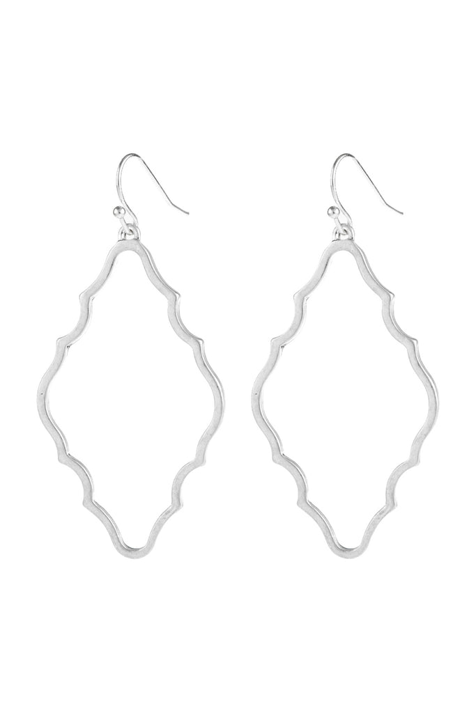 HDE2962 - MOROCCAN CUTOUT DANGLE HOOK EARRINGS
