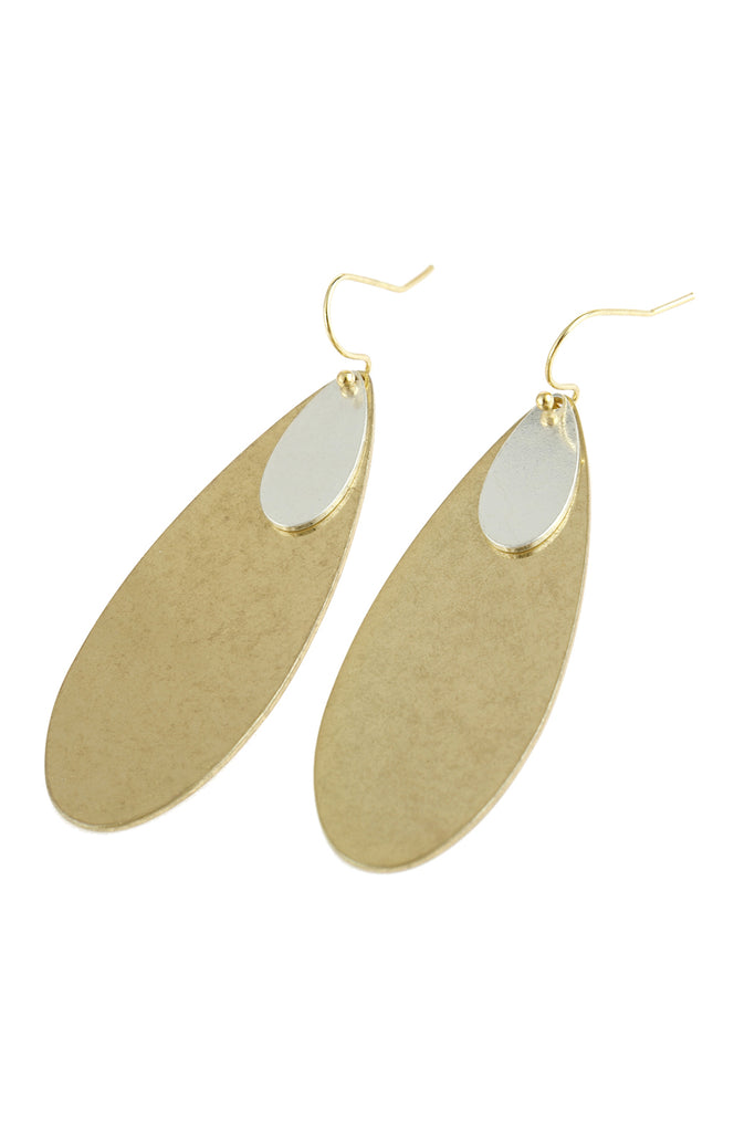 HDE2964 - LONG PEAR DROP HOOK EARRINGS