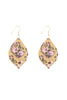 HDE3220 - TWO FLORAL MARQUISE DROP EARRINGS