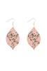 HDE3220 - TWO FLORAL MARQUISE DROP EARRINGS