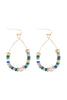 BOHO FRESHWATER PEARL BEADED TEARDROP FISH HOOK EARRINGS