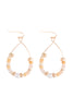 BOHO FRESHWATER PEARL BEADED TEARDROP FISH HOOK EARRINGS