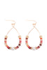 BOHO FRESHWATER PEARL BEADED TEARDROP FISH HOOK EARRINGS
