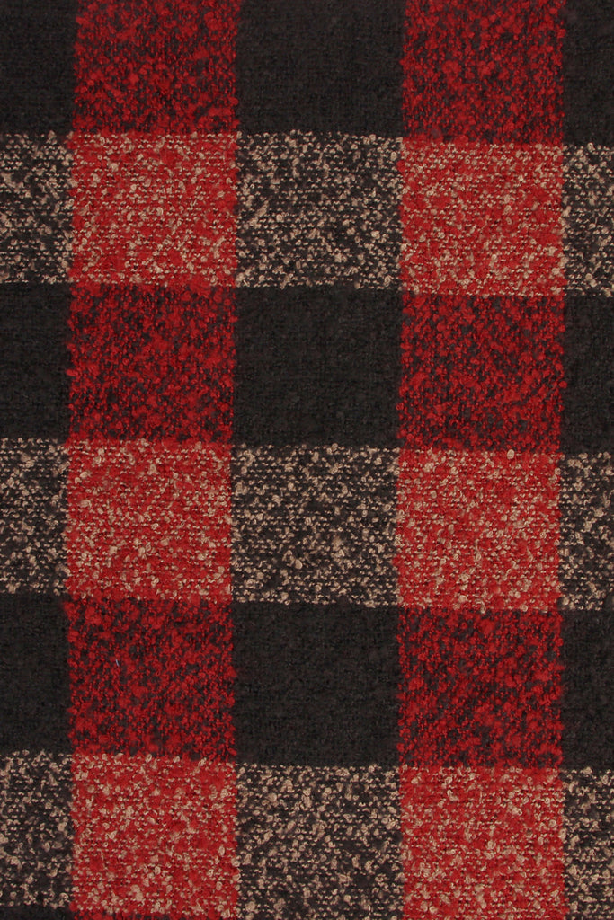 Turtle Neck Plaid Sweater Poncho
