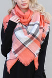 HDF2212 - Colorblock Blanket Scarf - Style 2
