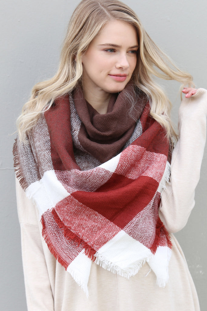 HDF2217 - BLANKET FRINGED SCARF