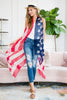 HDF2443 - US FLAG OPEN FRONT VEST KIMONO