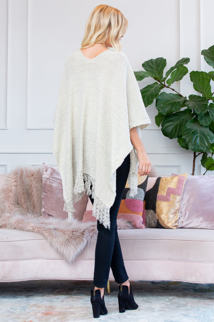 HDF2519IV - IVORY SOFT FRINGE SHAWL