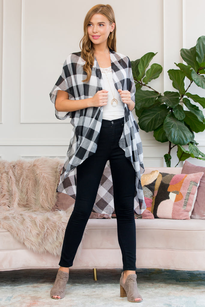 HDF2568 - PLAID KIMONO