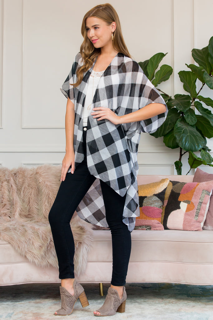 HDF2568 - PLAID KIMONO