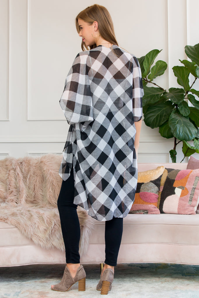 HDF2568 - PLAID KIMONO