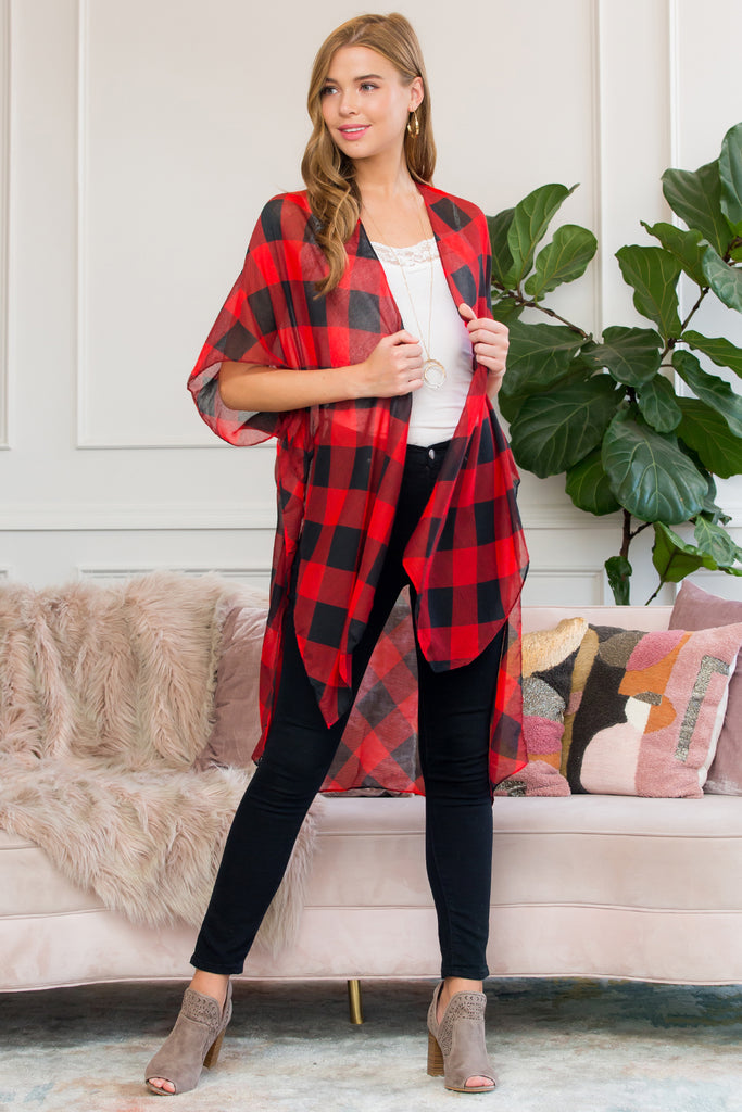 HDF2568 - PLAID KIMONO