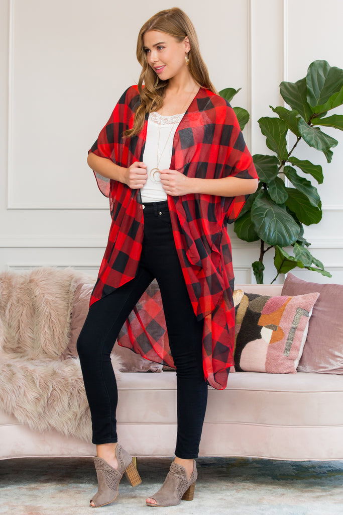 HDF2568 - PLAID KIMONO