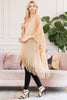 HDF2700 - METALLIC COLORED TASSEL BEACH KIMONO
