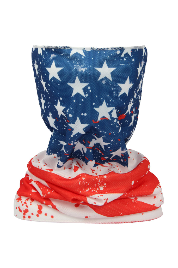 USA FLAG PRINT MULTIFUNCTIONAL FACEMASK BANDANA SCARF HEADBAND SUN GUARD