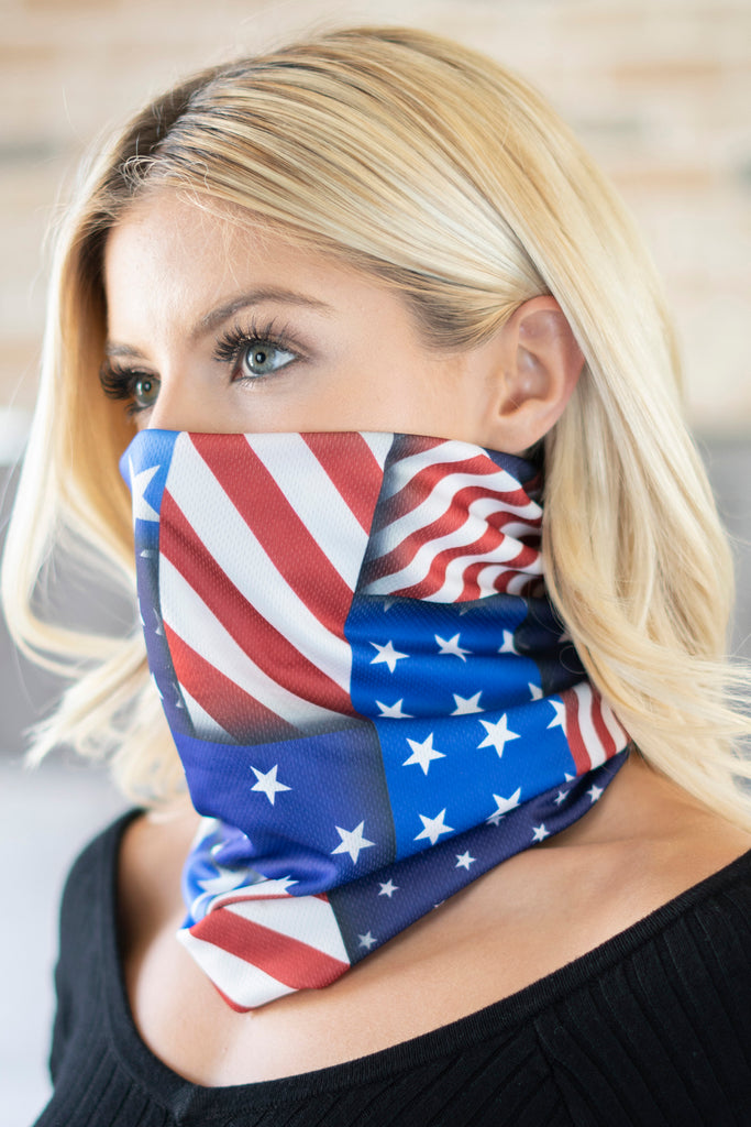 SA FLAG PRINT MULTIFUNCTIONAL FACEMASK BANDANA SCARF HEADBAND SUN GUARD