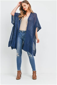 CROCHET MESH KIMONO CARDIGAN